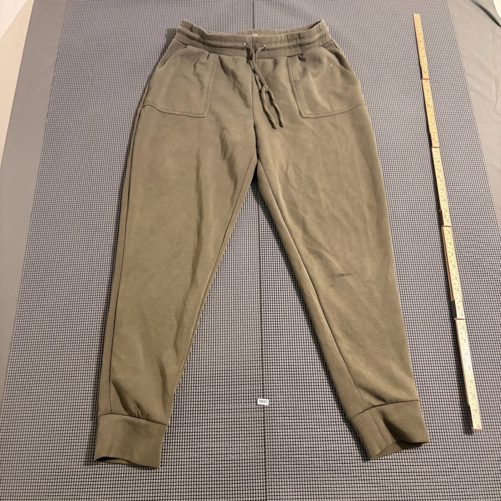 Cable & Gauge Studio Womens Olive Green Jogger Sweatpants Size L